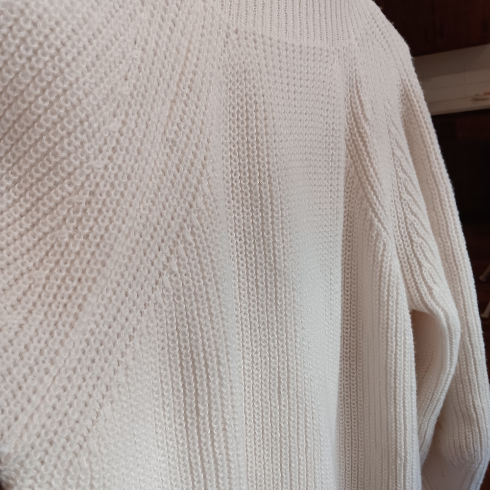 Shein Cream Textured Knit Sweater